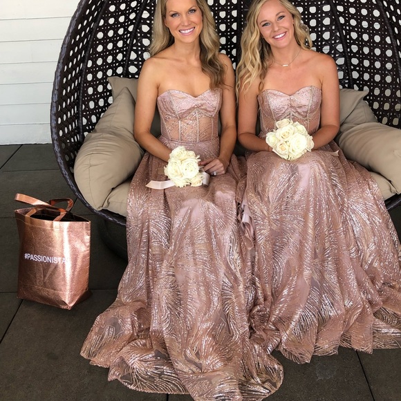 Andrea & Leo Couture Gown (A0656), Rose Gold - Picture 5 of 8